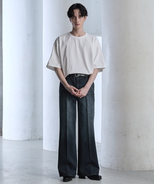 【CLEL】Vintage Design Semi-wide Flare Denim Pants / ヴィンテージデザイン セミワイドフレアデニムパンツ(デニムパンツ)|CLEL(クレイル)