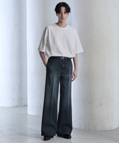 【CLEL】Vintage Design Semi-wide Flare Denim Pants / ヴィンテージデザイン セミワイドフレアデニムパンツ(デニムパンツ)|CLEL(クレイル)