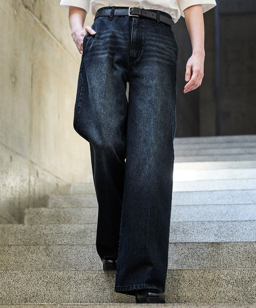 【CLEL】Vintage Design Semi-wide Flare Denim Pants / ヴィンテージデザイン セミワイドフレアデニムパンツ(デニムパンツ)|CLEL(クレイル)