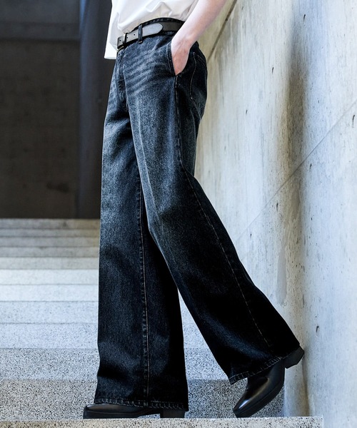 【CLEL】Vintage Design Semi-wide Flare Denim Pants / ヴィンテージデザイン セミワイドフレアデニムパンツ(デニムパンツ)|CLEL(クレイル)