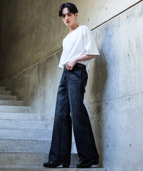 【CLEL】Vintage Design Semi-wide Flare Denim Pants / ヴィンテージデザイン セミワイドフレアデニムパンツ(デニムパンツ)|CLEL(クレイル)