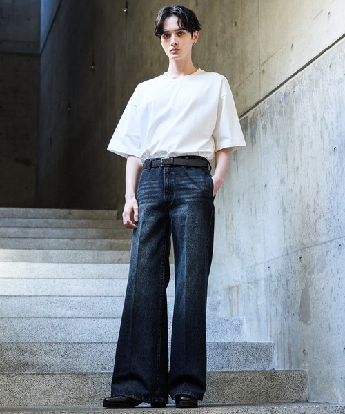 【CLEL】Vintage Design Semi-wide Flare Denim Pants / ヴィンテージデザイン セミワイドフレアデニムパンツ(デニムパンツ)|CLEL(クレイル)
