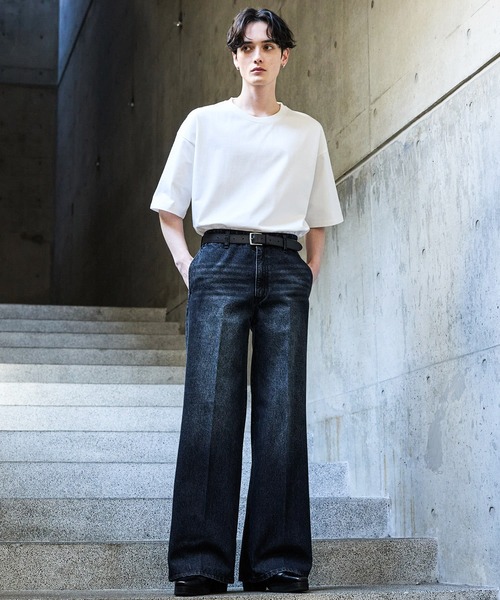 【CLEL】Vintage Design Semi-wide Flare Denim Pants / ヴィンテージデザイン セミワイドフレアデニムパンツ(デニムパンツ)|CLEL(クレイル)