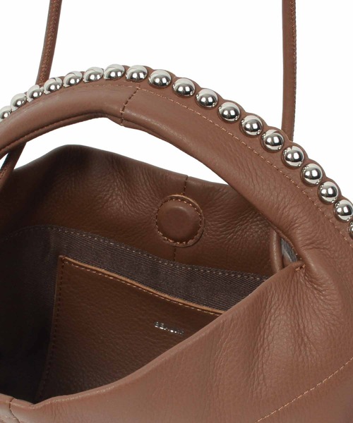 Beau're（ヴュレ）の「BEAURE スタッズ 2way クラッチ（クラッチバッグ・レディース・ブラウン/ブラック/グレー・FREE）」の9枚目の写真