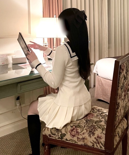 ALLuRing ChaRm × honesutoide_】Sailor Lace Ribbon Knit / セーラー