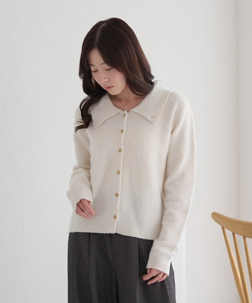 raffime(ラフィミー)の「【Raffime】チャーム付きポロニット(ポロシャツ・レディース・アイボリー/ピンク/グレー・フリー)」の15枚目の写真