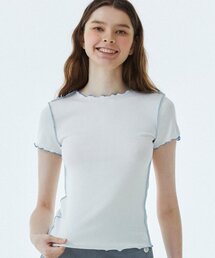 RVS 配色インターロックTシャツ ホワイト