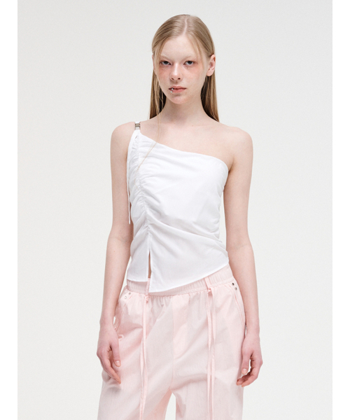 ETMON(エトモン)の「One Shoulder Buckle Blouse White(スカート・レディース・その他・S/M)」の1枚目の写真