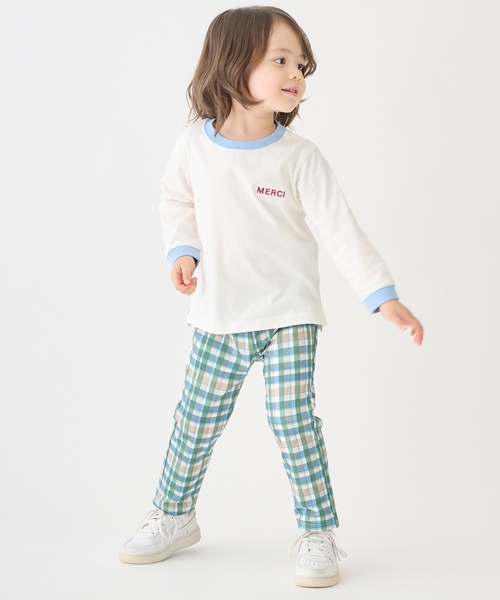 petit main（プティマイン）の「【プティプラ】BOYS長袖Tシャツ（Tシャツ/カットソー・キッズ・チャコール/カラフル/ライトグリーン/オフホワイト/クリーム/ブルー/グリーン/ライトブルー/ピンク系その他/アイボリー・90cm/80ｃｍ/100cm/120cm/130cm/110cm）」の12枚目の写真