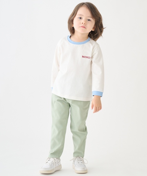 petit main（プティマイン）の「【プティプラ】BOYS長袖Tシャツ（Tシャツ/カットソー・キッズ・チャコール/カラフル/ライトグリーン/オフホワイト/クリーム/ブルー/グリーン/ライトブルー/ピンク系その他/アイボリー・90cm/80ｃｍ/100cm/120cm/130cm/110cm）」の13枚目の写真