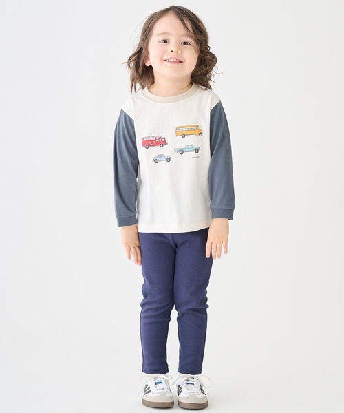 petit main（プティマイン）の「【プティプラ】BOYS長袖Tシャツ（Tシャツ/カットソー・キッズ・チャコール/カラフル/ライトグリーン/オフホワイト/クリーム/ブルー/グリーン/ライトブルー/ピンク系その他/アイボリー・90cm/80ｃｍ/100cm/120cm/130cm/110cm）」の16枚目の写真