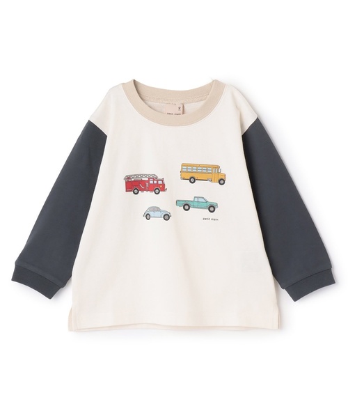 petit main（プティマイン）の「【プティプラ】BOYS長袖Tシャツ（Tシャツ/カットソー・キッズ・チャコール/カラフル/ライトグリーン/オフホワイト/クリーム/ブルー/グリーン/ライトブルー/ピンク系その他/アイボリー・90cm/80ｃｍ/100cm/120cm/130cm/110cm）」の21枚目の写真