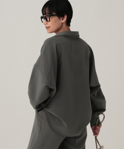 Elura(エルーラ)の「Wクロススキッパーブラウス/641253(シャツ/ブラウス・レディース・ダークブラウン/キャメル/ピンク/ブラック/オフホワイト/カーキ/チャコールグレー・FREE)」の8枚目の写真
