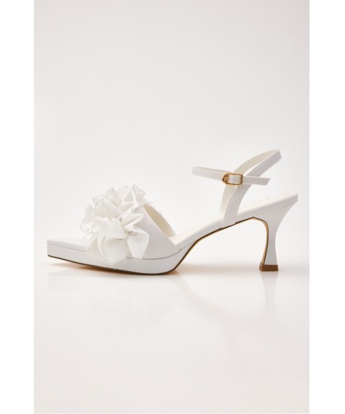 rienda（リエンダ）の「フリルミュール 春服（サンダル・レディース・ブルー/ホワイト・LARGE/MEDIUM/SMALL）」の3枚目の写真