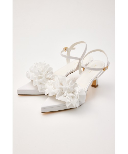 rienda（リエンダ）の「フリルミュール 春服（サンダル・レディース・ブルー/ホワイト・LARGE/MEDIUM/SMALL）」の4枚目の写真