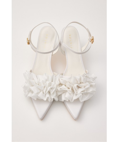 rienda（リエンダ）の「フリルミュール 春服（サンダル・レディース・ブルー/ホワイト・LARGE/MEDIUM/SMALL）」の5枚目の写真