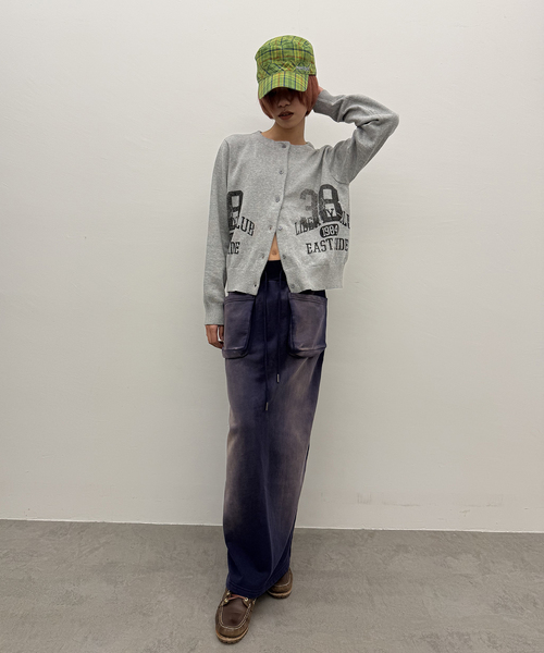 Oriens JOURNAL STANDARD(オリエンス ジャーナルスタンダード)の「プリンテッドニットカーディガン(カーディガン/ボレロ・レディース・レッド/グレー・FREE)」の3枚目の写真