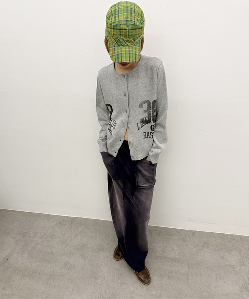 Oriens JOURNAL STANDARD(オリエンス ジャーナルスタンダード)の「プリンテッドニットカーディガン(カーディガン/ボレロ・レディース・レッド/グレー・FREE)」の5枚目の写真