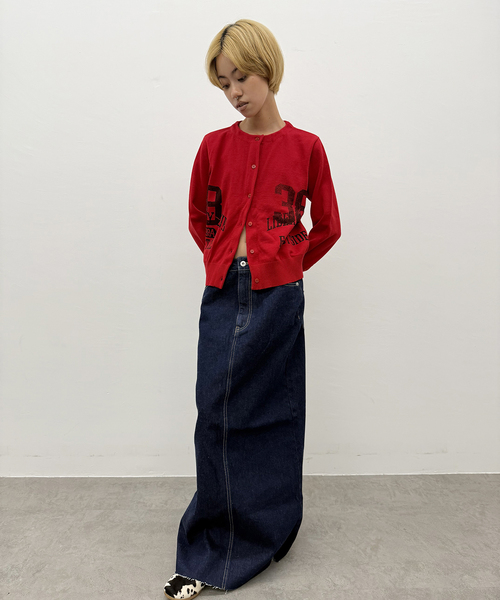 Oriens JOURNAL STANDARD（オリエンス ジャーナルスタンダード）の「プリンテッドニットカーディガン（カーディガン/ボレロ・レディース・レッド/グレー・FREE）」の8枚目の写真