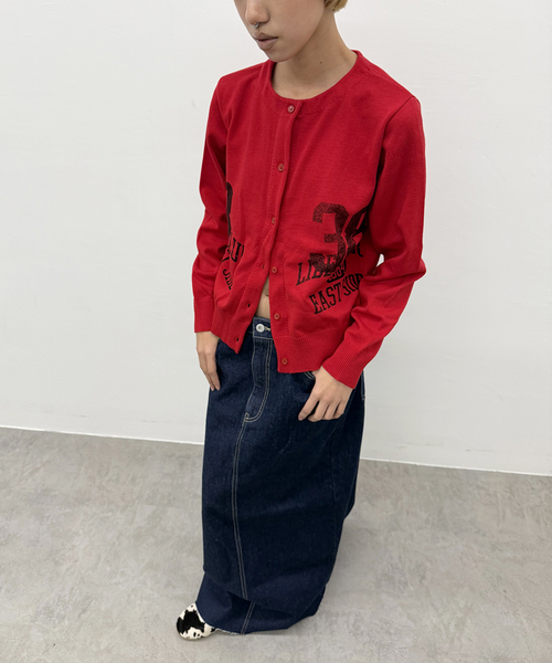 Oriens JOURNAL STANDARD（オリエンス ジャーナルスタンダード）の「プリンテッドニットカーディガン（カーディガン/ボレロ・レディース・レッド/グレー・FREE）」の10枚目の写真