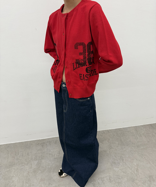 Oriens JOURNAL STANDARD（オリエンス ジャーナルスタンダード）の「プリンテッドニットカーディガン（カーディガン/ボレロ・レディース・レッド/グレー・FREE）」の12枚目の写真