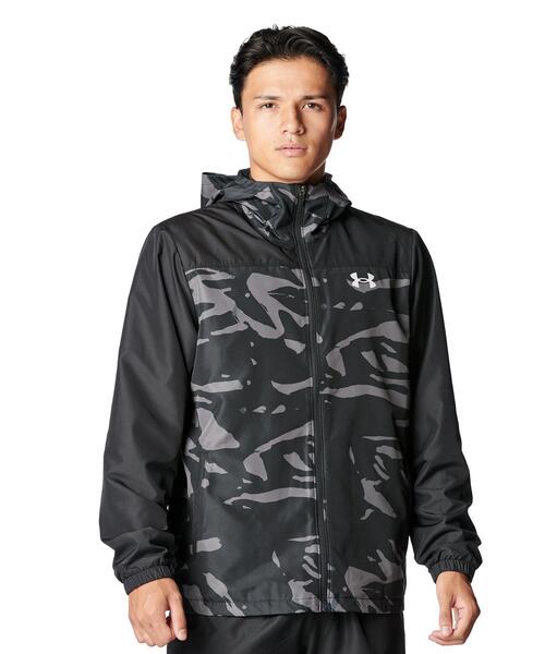 UNDER ARMOUR(アンダーアーマー)の「UAトリコット ウーブン フルジップ フーディド ジャケット(ベースボール/メンズ)(その他アウター・メンズ・ブラック・M/S/2XL/XL/L)」の1枚目の写真