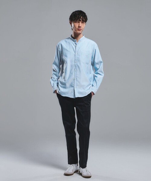 green label relaxing（グリーンレーベルリラクシング）の「TC サテン スマートレッグ S1 パンツ -ストレッチ-（その他パンツ・メンズ・ブラウン系/ネイビー/グレー系・M/XL/S/L）」の4枚目の写真