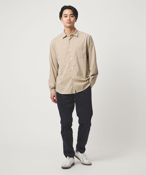green label relaxing（グリーンレーベルリラクシング）の「TC サテン スマートレッグ S1 パンツ -ストレッチ-（その他パンツ・メンズ・ブラウン系/ネイビー/グレー系・M/XL/S/L）」の6枚目の写真