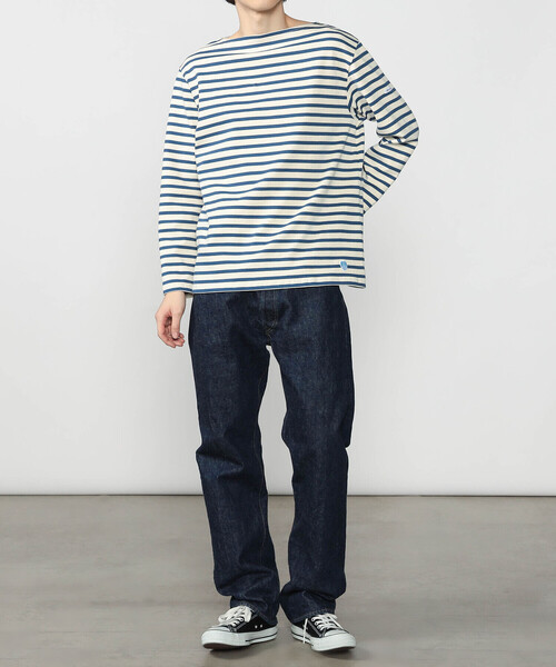 ORCIVAL（オーシバル）の「ORCIVAL | コットンロード ボートネック フレンチバスクTシャツ MEN（Tシャツ/カットソー・メンズ・ブラック/ホワイト系その他5/イエロー系その他/ブルー系その他2/グレー系その他/ブラック系その他/ホワイト/レッド系その他/ブルー系その他・5/3/6/4）」の17枚目の写真