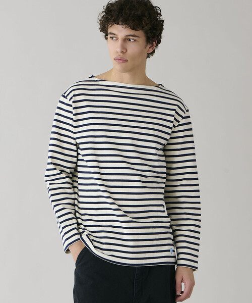 ORCIVAL（オーシバル）の「ORCIVAL | コットンロード ボートネック フレンチバスクTシャツ MEN（Tシャツ/カットソー・メンズ・ブラック/ホワイト系その他5/イエロー系その他/ブルー系その他2/グレー系その他/ブラック系その他/ホワイト/レッド系その他/ブルー系その他・5/3/6/4）」の3枚目の写真