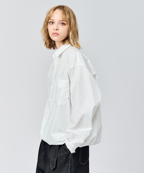 WETTEMPT（ウィテンプト）の「DRAWSTRING REGULAR SHIRT / ドローコードレギュラーシャツ（シャツ/ブラウス・メンズ・サックスブルー/オフホワイト/チャコールグレー・SMALL/MEDIUM/LARGE）」の2枚目の写真