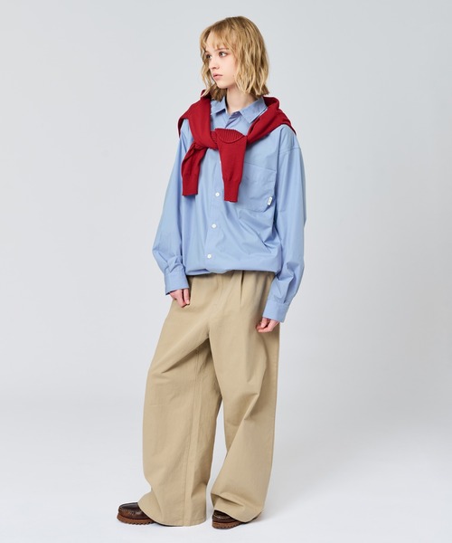 WETTEMPT（ウィテンプト）の「DRAWSTRING REGULAR SHIRT / ドローコードレギュラーシャツ（シャツ/ブラウス・メンズ・サックスブルー/オフホワイト/チャコールグレー・SMALL/MEDIUM/LARGE）」の21枚目の写真