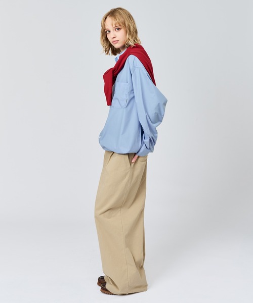 WETTEMPT（ウィテンプト）の「DRAWSTRING REGULAR SHIRT / ドローコードレギュラーシャツ（シャツ/ブラウス・メンズ・サックスブルー/オフホワイト/チャコールグレー・SMALL/MEDIUM/LARGE）」の16枚目の写真