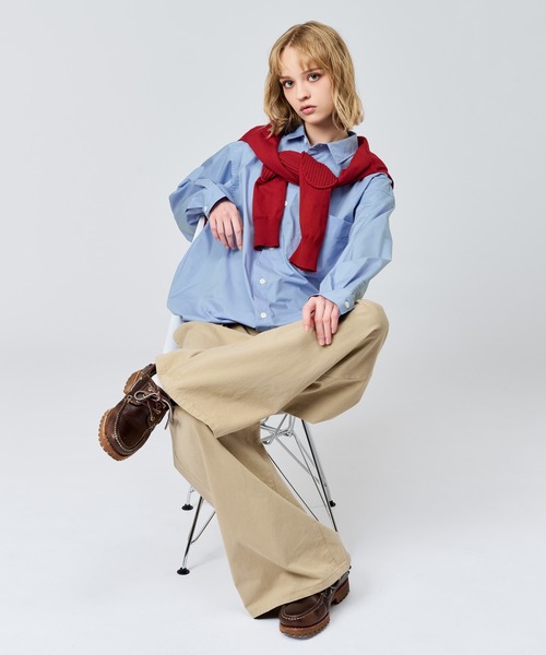 WETTEMPT（ウィテンプト）の「DRAWSTRING REGULAR SHIRT / ドローコードレギュラーシャツ（シャツ/ブラウス・メンズ・サックスブルー/オフホワイト/チャコールグレー・SMALL/MEDIUM/LARGE）」の19枚目の写真