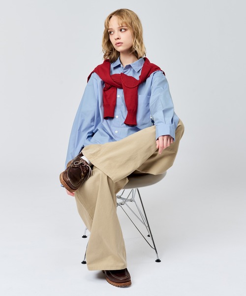 WETTEMPT（ウィテンプト）の「DRAWSTRING REGULAR SHIRT / ドローコードレギュラーシャツ（シャツ/ブラウス・メンズ・サックスブルー/オフホワイト/チャコールグレー・SMALL/MEDIUM/LARGE）」の17枚目の写真