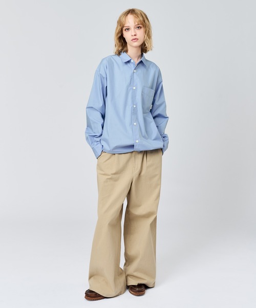 WETTEMPT（ウィテンプト）の「DRAWSTRING REGULAR SHIRT / ドローコードレギュラーシャツ（シャツ/ブラウス・メンズ・サックスブルー/オフホワイト/チャコールグレー・SMALL/MEDIUM/LARGE）」の11枚目の写真