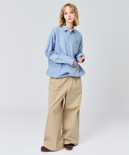 WETTEMPT（ウィテンプト）の「DRAWSTRING REGULAR SHIRT / ドローコードレギュラーシャツ（シャツ/ブラウス・メンズ・サックスブルー/オフホワイト/チャコールグレー・SMALL/MEDIUM/LARGE）」の12枚目の写真