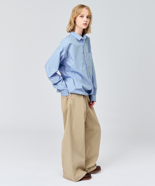 WETTEMPT（ウィテンプト）の「DRAWSTRING REGULAR SHIRT / ドローコードレギュラーシャツ（シャツ/ブラウス・メンズ・サックスブルー/オフホワイト/チャコールグレー・SMALL/MEDIUM/LARGE）」の14枚目の写真