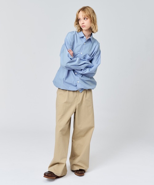 WETTEMPT（ウィテンプト）の「DRAWSTRING REGULAR SHIRT / ドローコードレギュラーシャツ（シャツ/ブラウス・メンズ・サックスブルー/オフホワイト/チャコールグレー・SMALL/MEDIUM/LARGE）」の15枚目の写真