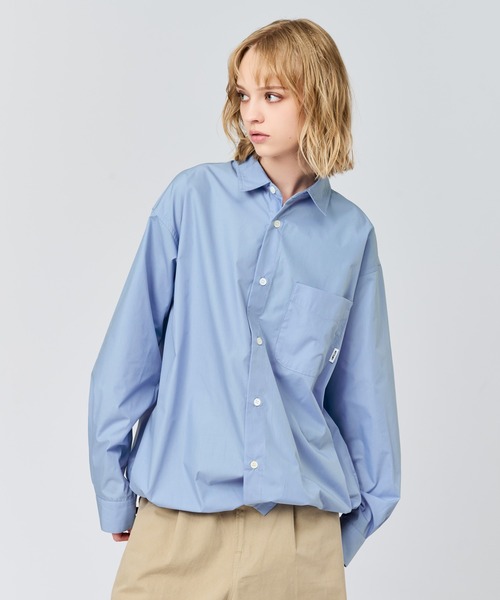 WETTEMPT（ウィテンプト）の「DRAWSTRING REGULAR SHIRT / ドローコードレギュラーシャツ（シャツ/ブラウス・メンズ・サックスブルー/オフホワイト/チャコールグレー・SMALL/MEDIUM/LARGE）」の7枚目の写真