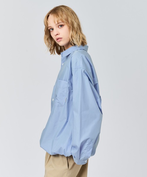 WETTEMPT（ウィテンプト）の「DRAWSTRING REGULAR SHIRT / ドローコードレギュラーシャツ（シャツ/ブラウス・メンズ・サックスブルー/オフホワイト/チャコールグレー・SMALL/MEDIUM/LARGE）」の8枚目の写真