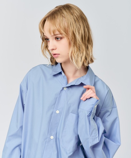 WETTEMPT（ウィテンプト）の「DRAWSTRING REGULAR SHIRT / ドローコードレギュラーシャツ（シャツ/ブラウス・メンズ・サックスブルー/オフホワイト/チャコールグレー・SMALL/MEDIUM/LARGE）」の9枚目の写真