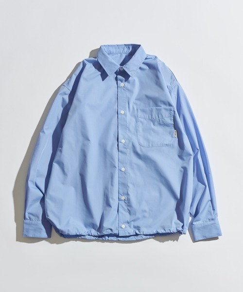WETTEMPT（ウィテンプト）の「DRAWSTRING REGULAR SHIRT / ドローコードレギュラーシャツ（シャツ/ブラウス・メンズ・サックスブルー/オフホワイト/チャコールグレー・SMALL/MEDIUM/LARGE）」の4枚目の写真