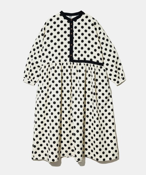 go slow caravan（ゴースローキャラバン）の「COLORK/カラック　ドット配色OP（ワンピース・レディース・ナチュラル/ブラウン・FREE）」の2枚目の写真