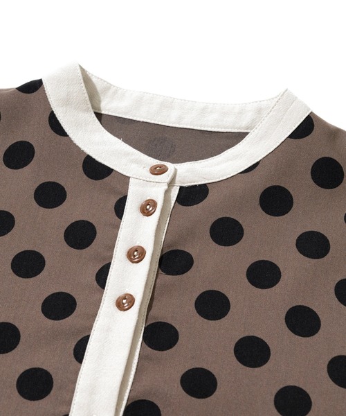 go slow caravan（ゴースローキャラバン）の「COLORK/カラック　ドット配色OP（ワンピース・レディース・ナチュラル/ブラウン・FREE）」の3枚目の写真