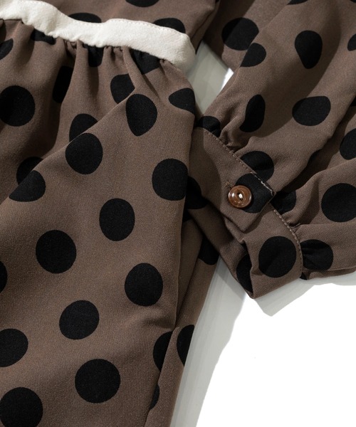 go slow caravan（ゴースローキャラバン）の「COLORK/カラック　ドット配色OP（ワンピース・レディース・ナチュラル/ブラウン・FREE）」の6枚目の写真