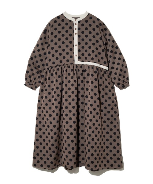go slow caravan（ゴースローキャラバン）の「COLORK/カラック　ドット配色OP（ワンピース・レディース・ナチュラル/ブラウン・FREE）」の9枚目の写真