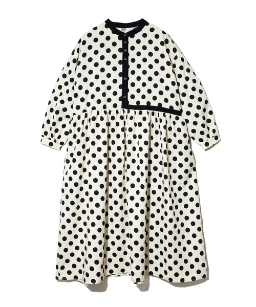 go slow caravan（ゴースローキャラバン）の「COLORK/カラック　ドット配色OP（ワンピース・レディース・ナチュラル/ブラウン・FREE）」の12枚目の写真