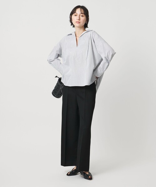 UNITED ARROWS(ユナイテッドアローズ)の「ギャバジン パンツ(スラックス・レディース・ネイビー/ブラック・36/38/34)」の9枚目の写真