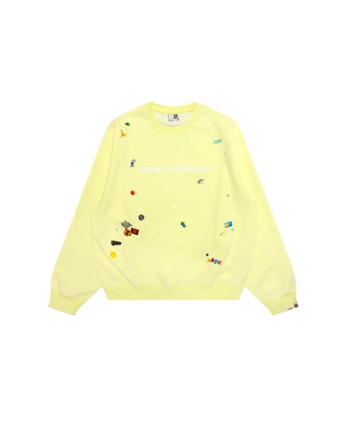 AAPE BY A BATHING APE(エーエイプバイアベイシングエイプ)の「AAPE MAIN CREW NECK SWEAT(スウェット・メンズ・ライトグリーン・SMALL/MEDIUM/X-LARGE/LARGE)」の1枚目の写真
